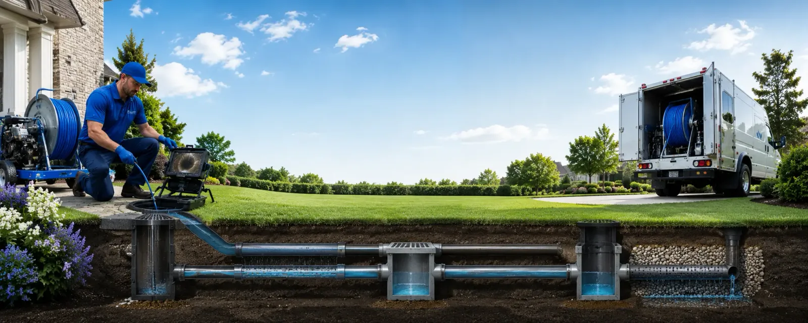 Outdoor drain cleaning information for Amlin, OH